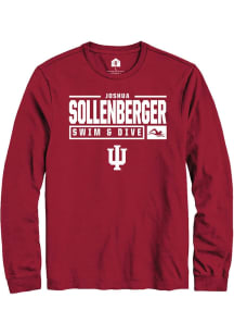 Joshua Sollenberger  Indiana Hoosiers Cardinal Rally NIL Stacked Box Long Sleeve T Shirt