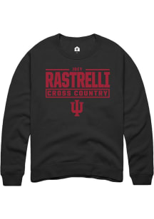 Joey Rastrelli  Rally Indiana Hoosiers Mens Black NIL Stacked Box Long Sleeve Crew Sweatshirt