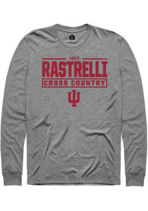 Joey Rastrelli  Indiana Hoosiers Graphite Rally NIL Stacked Box Long Sleeve T Shirt