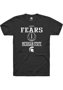 Jeremy Fears  Michigan State Spartans Black Rally NIL Sport Icon Short Sleeve T Shirt