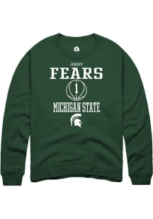 Jeremy Fears  Rally Michigan State Spartans Mens Green NIL Sport Icon Long Sleeve Crew Sweatshirt