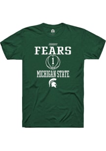 Jeremy Fears  Michigan State Spartans Green Rally NIL Sport Icon Short Sleeve T Shirt