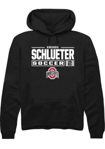Amanda Schlueter  Rally Ohio State Buckeyes Mens Black NIL Stacked Box Long Sleeve Hoodie