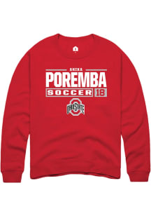 Anika Poremba  Rally Ohio State Buckeyes Mens Red NIL Stacked Box Long Sleeve Crew Sweatshirt