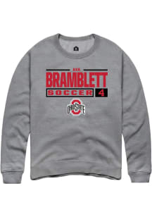 Ava Bramblett  Rally Ohio State Buckeyes Mens Graphite NIL Stacked Box Long Sleeve Crew Sweatshirt