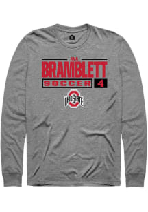 Ava Bramblett  Ohio State Buckeyes Graphite Rally NIL Stacked Box Long Sleeve T Shirt