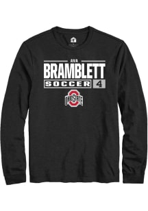 Ava Bramblett  Ohio State Buckeyes Black Rally NIL Stacked Box Long Sleeve T Shirt