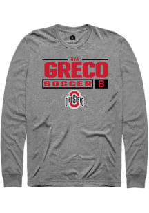 ava greco  Ohio State Buckeyes Graphite Rally NIL Stacked Box Long Sleeve T Shirt