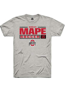 Berkley Mape  Ohio State Buckeyes Ash Rally NIL Stacked Box Short Sleeve T Shirt