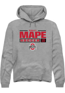 Berkley Mape  Rally Ohio State Buckeyes Mens Graphite NIL Stacked Box Long Sleeve Hoodie