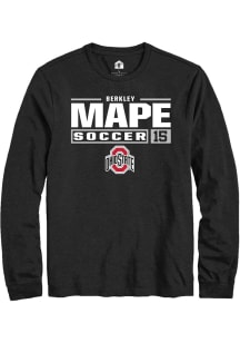 Berkley Mape  Ohio State Buckeyes Black Rally NIL Stacked Box Long Sleeve T Shirt