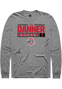 Lily Danner  Ohio State Buckeyes Graphite Rally NIL Stacked Box Long Sleeve T Shirt