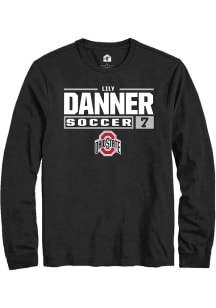 Lily Danner  Ohio State Buckeyes Black Rally NIL Stacked Box Long Sleeve T Shirt