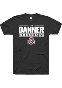 Lily Danner  Ohio State Buckeyes Black Rally NIL Stacked Box Short Sleeve T Shirt