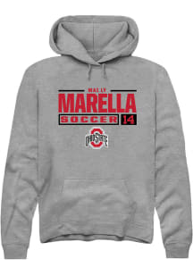 Mai Ly Marella  Rally Ohio State Buckeyes Mens Graphite NIL Stacked Box Long Sleeve Hoodie