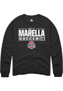 Mai Ly Marella  Rally Ohio State Buckeyes Mens Black NIL Stacked Box Long Sleeve Crew Sweatshirt