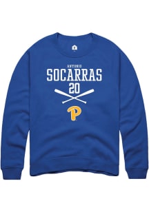 Antonio Socarras  Rally Pitt Panthers Mens Blue NIL Sport Icon Long Sleeve Crew Sweatshirt