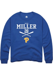 Gavin Miller  Rally Pitt Panthers Mens Blue NIL Sport Icon Long Sleeve Crew Sweatshirt