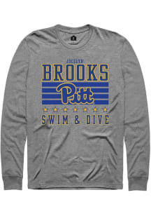 Jocelyn Brooks  Pitt Panthers Grey Rally NIL Striped Long Sleeve T Shirt