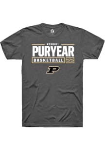 Kendall Puryear  Purdue Boilermakers Grey Rally NIL Stacked Box Short Sleeve T Shirt