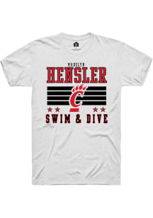 Madelyn Hensler  Cincinnati Bearcats White Rally NIL Striped Short Sleeve T Shirt