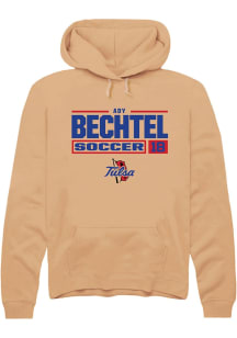 Ady Bechtel  Rally Tulsa Golden Hurricane Mens Gold NIL Stacked Box Long Sleeve Hoodie