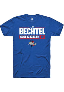 Ady Bechtel  Tulsa Golden Hurricane Blue Rally NIL Stacked Box Short Sleeve T Shirt