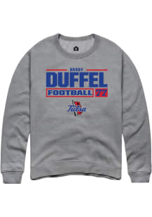 Brody Duffel  Rally Tulsa Golden Hurricane Mens Graphite Football NIL Stacked Box Long Sleeve Crew..
