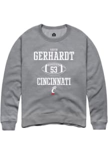 Gavin Gerhardt  Rally Cincinnati Bearcats Mens Graphite NIL Sport Icon Long Sleeve Crew Sweatshirt