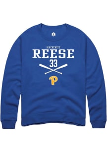 Mackenzie Reese  Rally Pitt Panthers Mens Blue NIL Sport Icon Long Sleeve Crew Sweatshirt