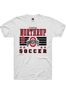 Peighton Northrup  Ohio State Buckeyes White Rally NIL Striped Short Sleeve T Shirt