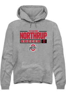 Peighton Northrup  Rally Ohio State Buckeyes Mens Graphite NIL Stacked Box Long Sleeve Hoodie
