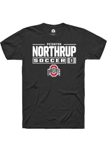 Peighton Northrup  Ohio State Buckeyes Black Rally NIL Stacked Box Short Sleeve T Shirt