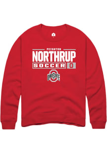Peighton Northrup  Rally Ohio State Buckeyes Mens Red NIL Stacked Box Long Sleeve Crew Sweatshirt