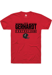 Gavin Gerhardt  Cincinnati Bearcats Red Rally NIL Stacked Box Short Sleeve T Shirt
