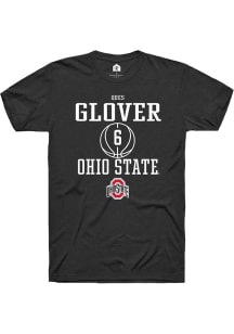 Ques Glover  Ohio State Buckeyes Black Rally NIL Sport Icon Short Sleeve T Shirt