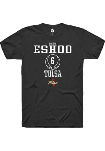 Brynn Eshoo  Tulsa Golden Hurricane Black Rally NIL Sport Icon Short Sleeve T Shirt