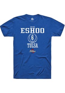 Brynn Eshoo  Tulsa Golden Hurricane Blue Rally NIL Sport Icon Short Sleeve T Shirt