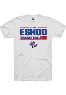 Brynn Eshoo  Tulsa Golden Hurricane White Rally NIL Stacked Box Short Sleeve T Shirt