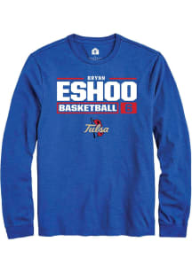 Brynn Eshoo  Tulsa Golden Hurricane Blue Rally NIL Stacked Box Long Sleeve T Shirt