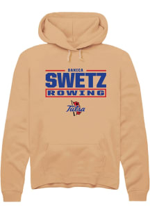 Danica Swetz  Rally Tulsa Golden Hurricane Mens Gold NIL Stacked Box Long Sleeve Hoodie