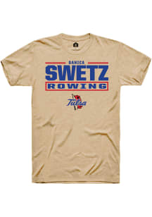 Danica Swetz  Tulsa Golden Hurricane Tan Rally NIL Stacked Box Short Sleeve T Shirt