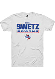 Danica Swetz  Tulsa Golden Hurricane White Rally NIL Stacked Box Short Sleeve T Shirt