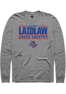 Matilda Laidlaw  Tulsa Golden Hurricane Graphite Rally NIL Stacked Box Long Sleeve T Shirt