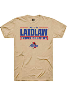 Matilda Laidlaw  Tulsa Golden Hurricane Tan Rally NIL Stacked Box Short Sleeve T Shirt
