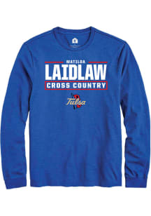Matilda Laidlaw  Tulsa Golden Hurricane Blue Rally NIL Stacked Box Long Sleeve T Shirt