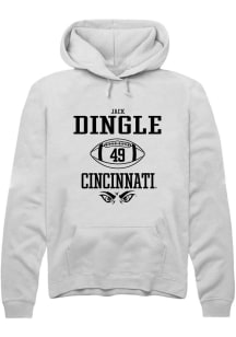 Jack Dingle  Rally Cincinnati Bearcats Mens White NIL Sport Icon Long Sleeve Hoodie