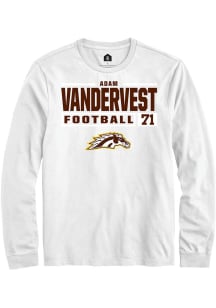 Adam Vandervest  Western Michigan Broncos White Rally Football NIL Stacked Box Long Sleeve T Shirt