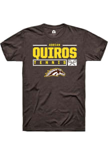Adrian Quiros  Western Michigan Broncos Brown Rally NIL Stacked Box Short Sleeve T Shirt