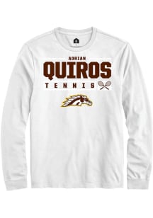 Adrian Quiros  Western Michigan Broncos White Rally NIL Stacked Box Long Sleeve T Shirt